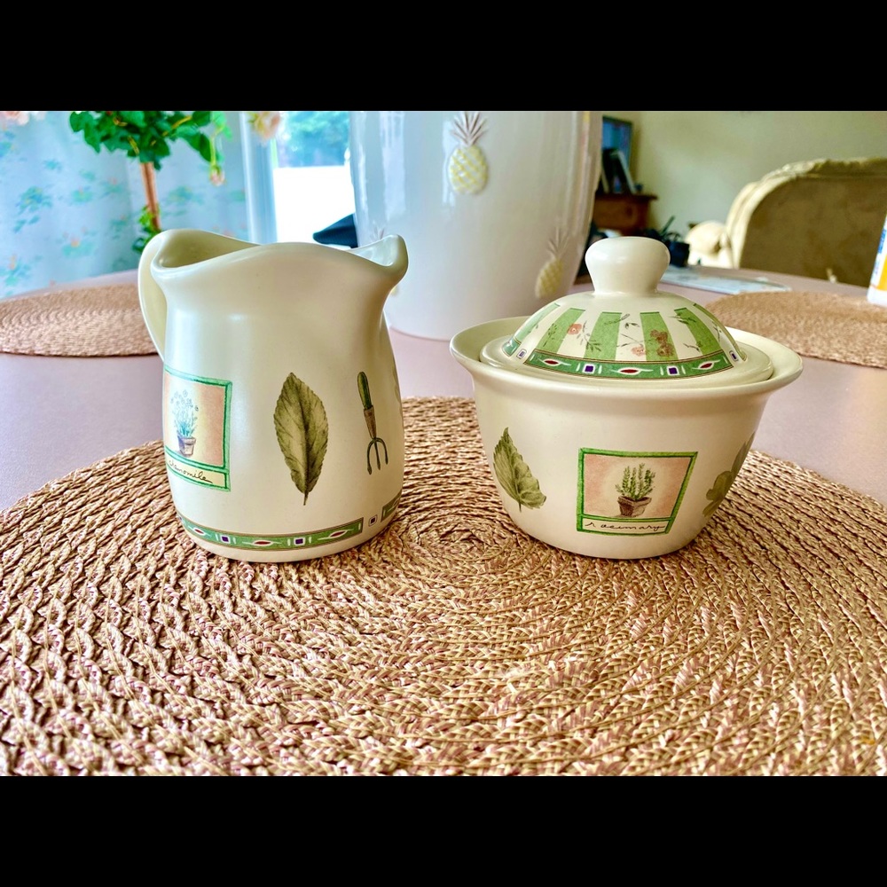 Pfatzgraff Naturewood Sugar & Creamer Set
